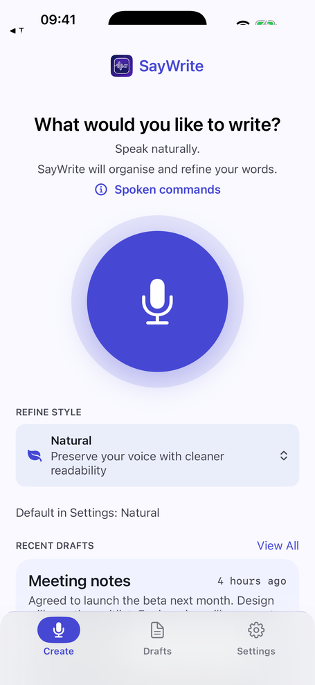 SayWrite screenshot 1