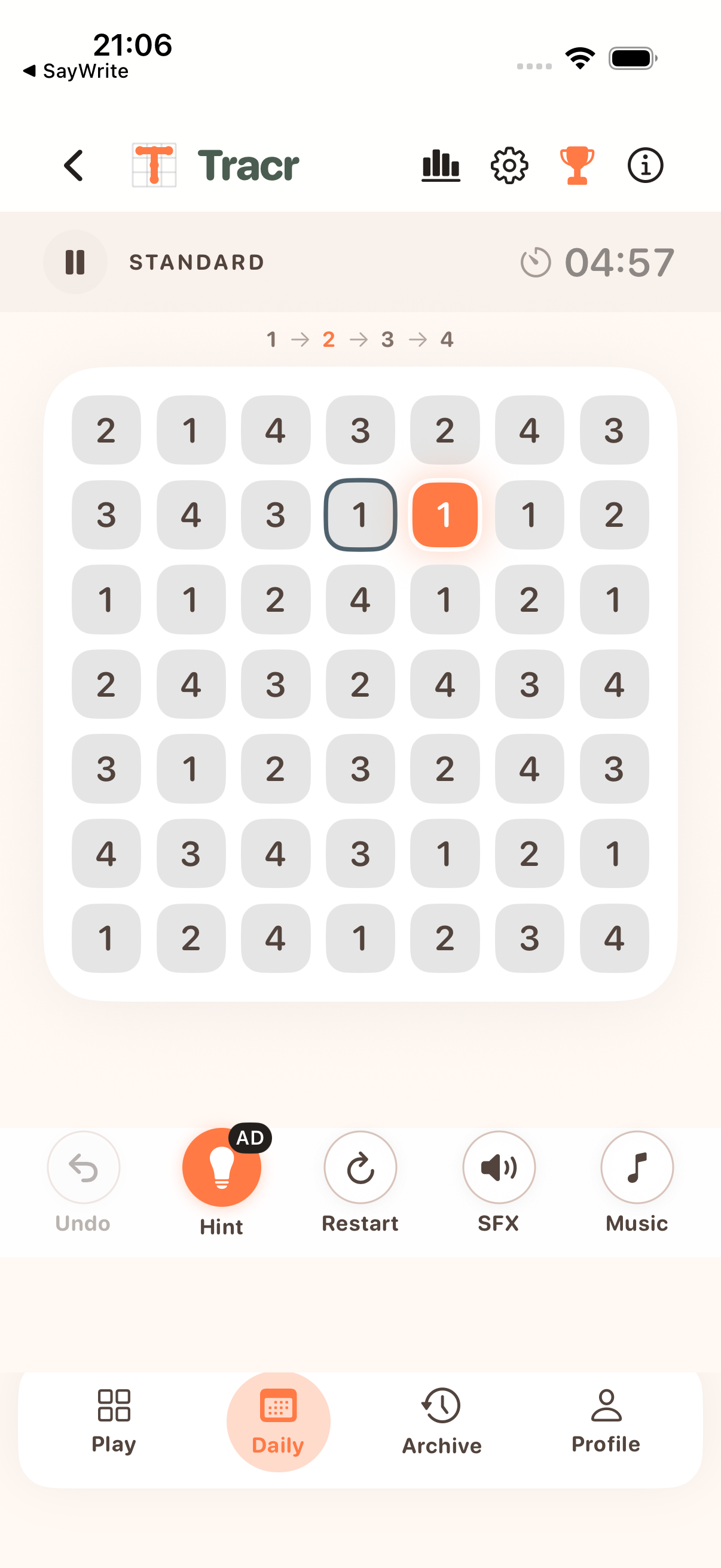 Tracr screenshot 2